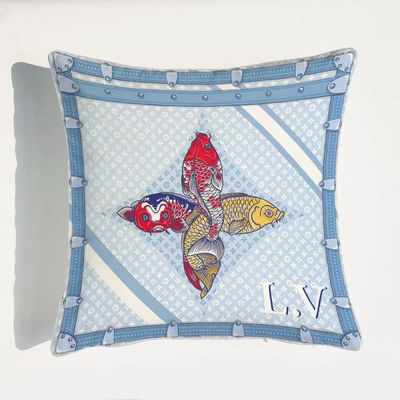 43 * 43cm Baskılı Minder Örtüsü Geometrik Yastık Kılıfı% 100 Polyester
