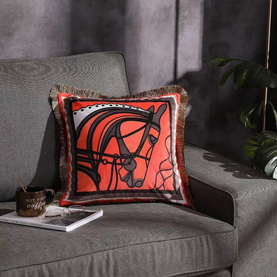 Geometrik Desenli Baskılı Minder 45 * 45 Cm Kare