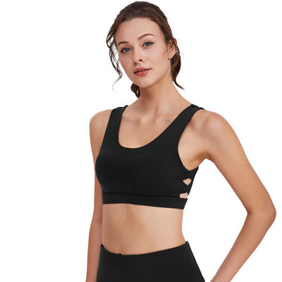 Özelleştirilebilir Yüksek Yoğunluklu Egzersiz Sütyeni% 78 Polyester% 22 Spandex Şeffaf Yoga Üstü