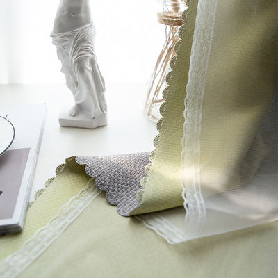 Otel% 100 Polyester Perde Kumaş Düz Lüks Ev Tekstili
