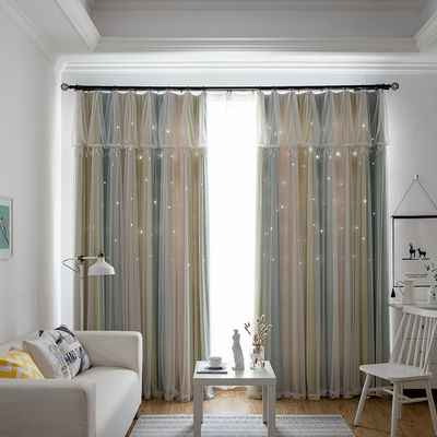Otel% 100 Polyester Perde Kumaş Düz Lüks Ev Tekstili