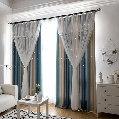 Pencere Perdeleri% 100 Polyester Perde Kumaş Karartma Zarif Pencere Perdeleri