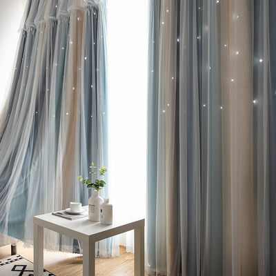 Pencere Perdeleri% 100 Polyester Perde Kumaş Karartma Zarif Pencere Perdeleri