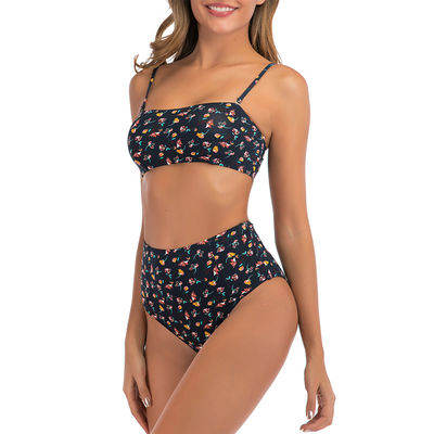 Çevre Dostu Üçgen Polyester Mayo Bikini Nefes Alabilir Sürdürülebilir Sırtı Açık Mayo