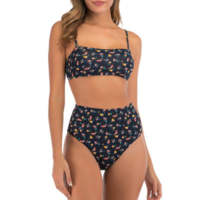 Çevre Dostu Üçgen Polyester Mayo Bikini Nefes Alabilir Sürdürülebilir Sırtı Açık Mayo