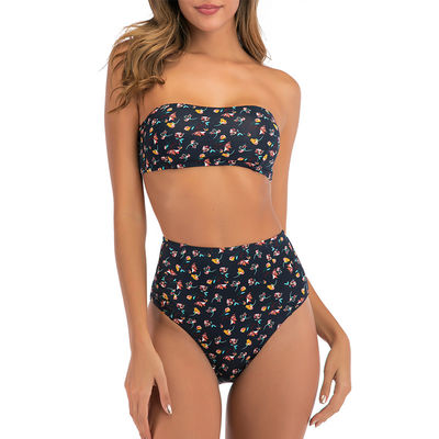 Çevre Dostu Üçgen Polyester Mayo Bikini Nefes Alabilir Sürdürülebilir Sırtı Açık Mayo