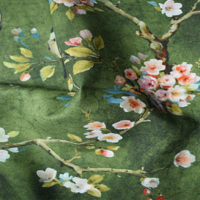 Modern Polyester Pamuklu Kumaşlar Rami Pamuk İpek Baskılı Kumaş