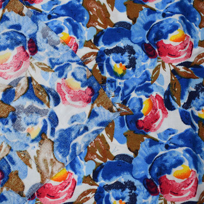Modern Çiçek Desen Baskılı bambu rayon kumaş