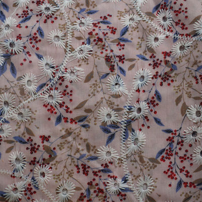 Orta Ağırlık 80 pamuk 20 polyester Kumaş Giyim İşlemeli Dantel