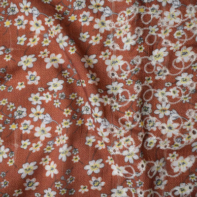 Konfeksiyon Elbise Tekstil Kumaşları İçin Jakarlı İşlemeli Polyester Pamuklu Kumaşlar