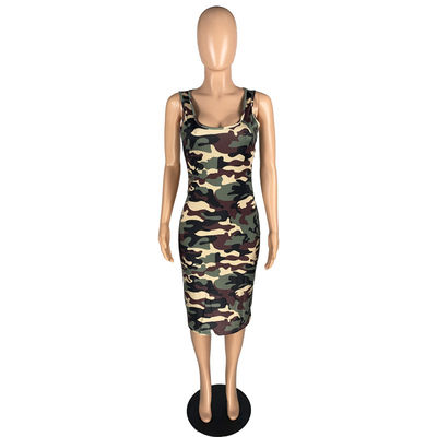 Yakın Uydurma İnce Bayanlar Maxi Elbise Tank Top Etek Yuvarlak Boyun Seksi