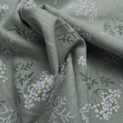 100 Polyester Pamuklu Kumaşlar Dijital Baskı Dokuma Çiçekli Elbise Düz Baskılı