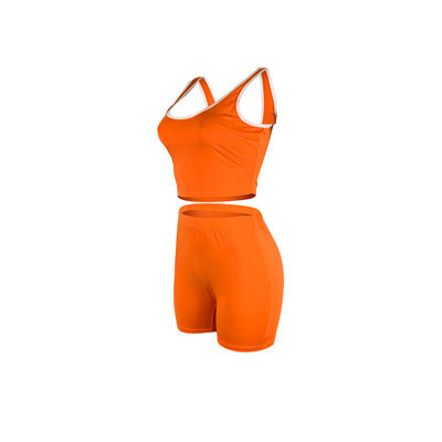 Pure Color İlkbahar &amp; Yaz Seksi Kolsuz Yelek Şort Takım 13 Renk