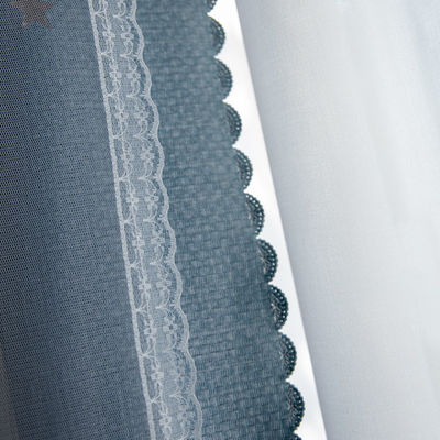 Yumuşak Polyester Perde Kumaşları Degrade Renk Alev Geciktirici