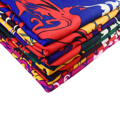 Etek için Kraliyet Mavi% 100 Polyester Dijital Baskı Kumaş