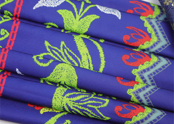 Dekorasyon Aksesuarları için Büyük Çiçek Polyester Baskılı Kumaş