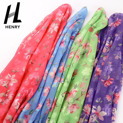 Şık Şifon Elbise Kumaş Desen Dijital Baskı Polyester Kumaş