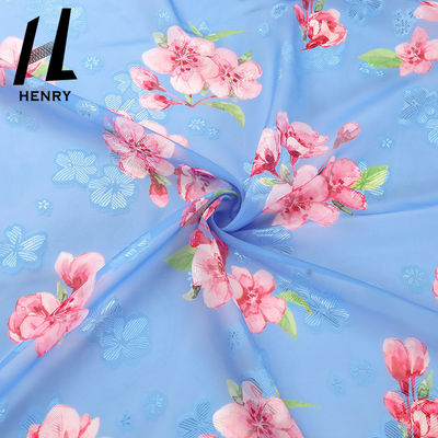 CE Yumuşak Tül Kumaş Kadın Giyim Saf Polyester Elbise Şifon Kumaş