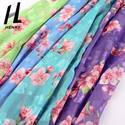 CE Yumuşak Tül Kumaş Kadın Giyim Saf Polyester Elbise Şifon Kumaş