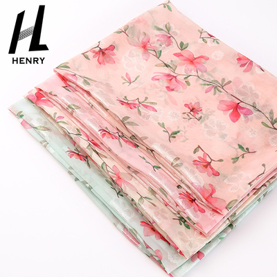 Elbise Konfeksiyon için ODM Polyester Dokuma Kumaş Şifon Baskı