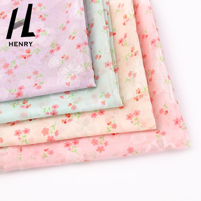 Dikiş Giyim için Küçük Çiçek Baskı Tekstil Polyester Şifon Kumaş