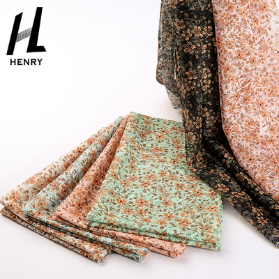 Toptan Yüksek Kaliteli Polyester Tül Kumaş Elbise İçin Özel Baskı Nakış Örgü Baskılı Kumaş