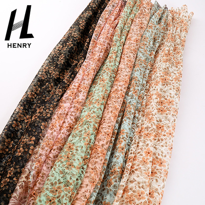 Toptan Yüksek Kaliteli Polyester Tül Kumaş Elbise İçin Özel Baskı Nakış Örgü Baskılı Kumaş