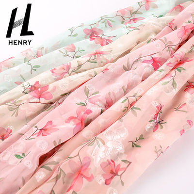 Elbise Konfeksiyon için ODM Polyester Dokuma Kumaş Şifon Baskı
